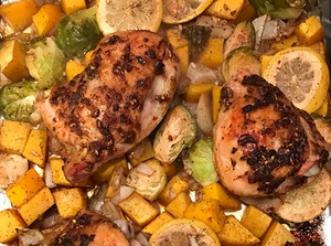 Spicy Roasted Chicken with Fall Vegetables